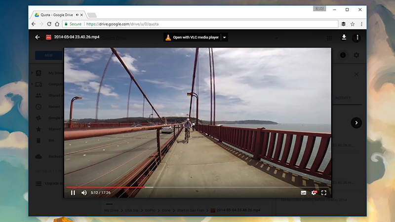 Google Drive handles everything from documents to videos natively on the web. Image: Screenshot